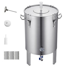 16 Gal Stainless Steel Home Brew Kettle Fermenter Set Beer Brew Bucket Fermentor