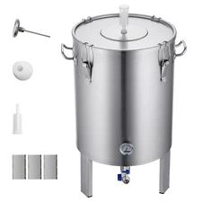 16 Gal Stainless Steel Home Brew Kettle Fermenter Set Beer Brew Bucket Fermentor