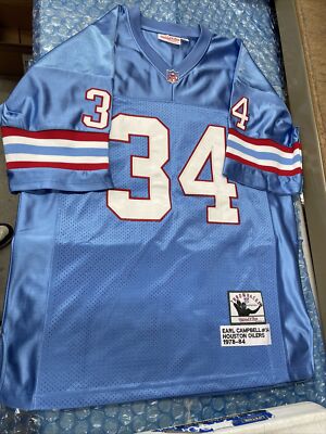 Houston Oilers EARL CAMPBELL Mitchell Ness 1980 Replica NFL Jersey size  50