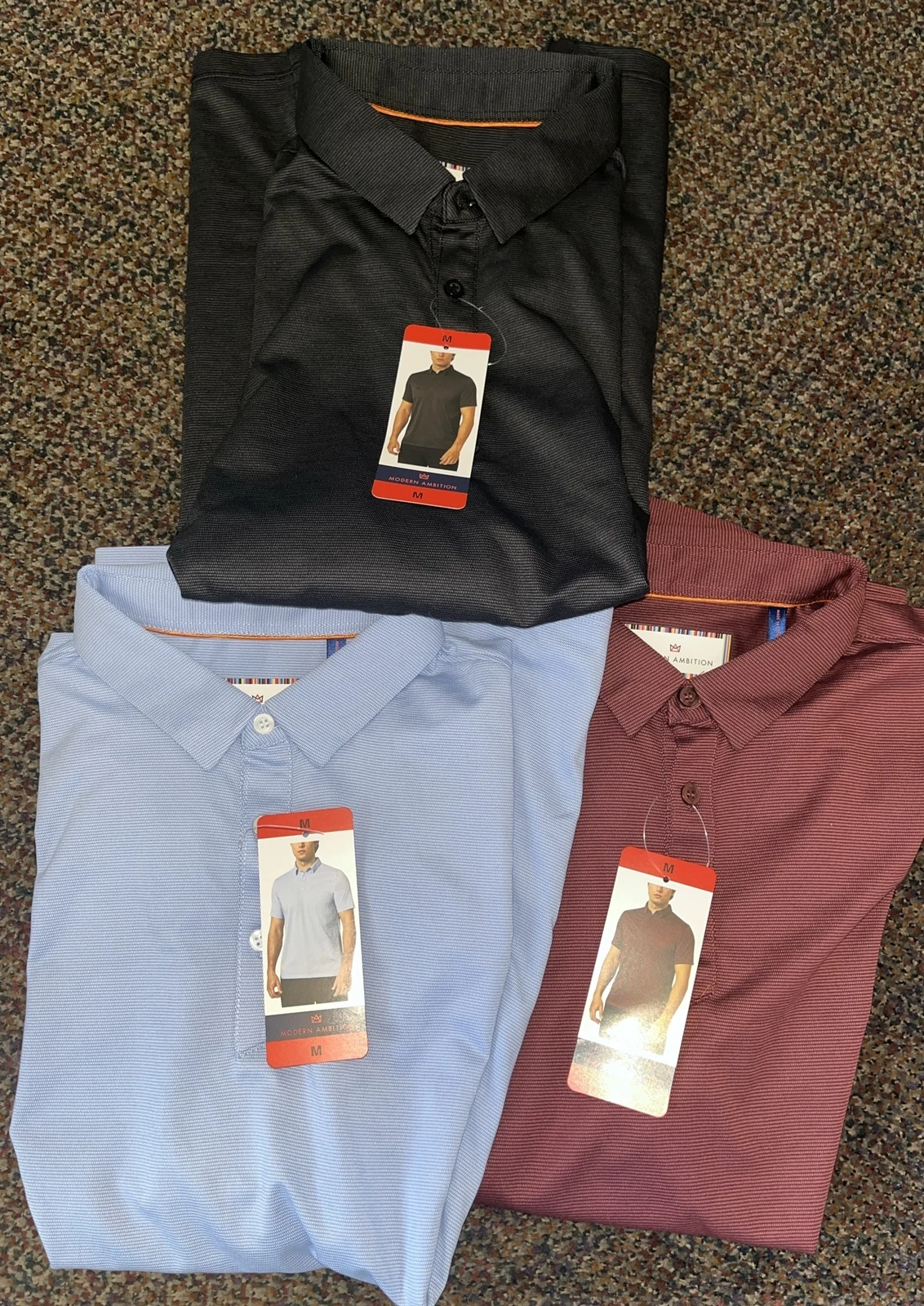 Modern Ambition Men's Polo Shirt Blue, M,XL BLACK M, RED S,M 1754196 NWT