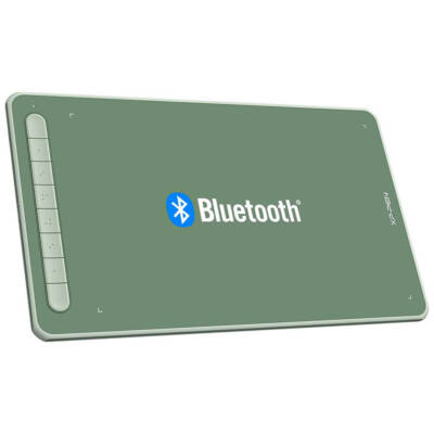 XPPen Deco LW Wireless Drawing Tablet- 10x6 Bluetooth Graphic Battery-Free Green