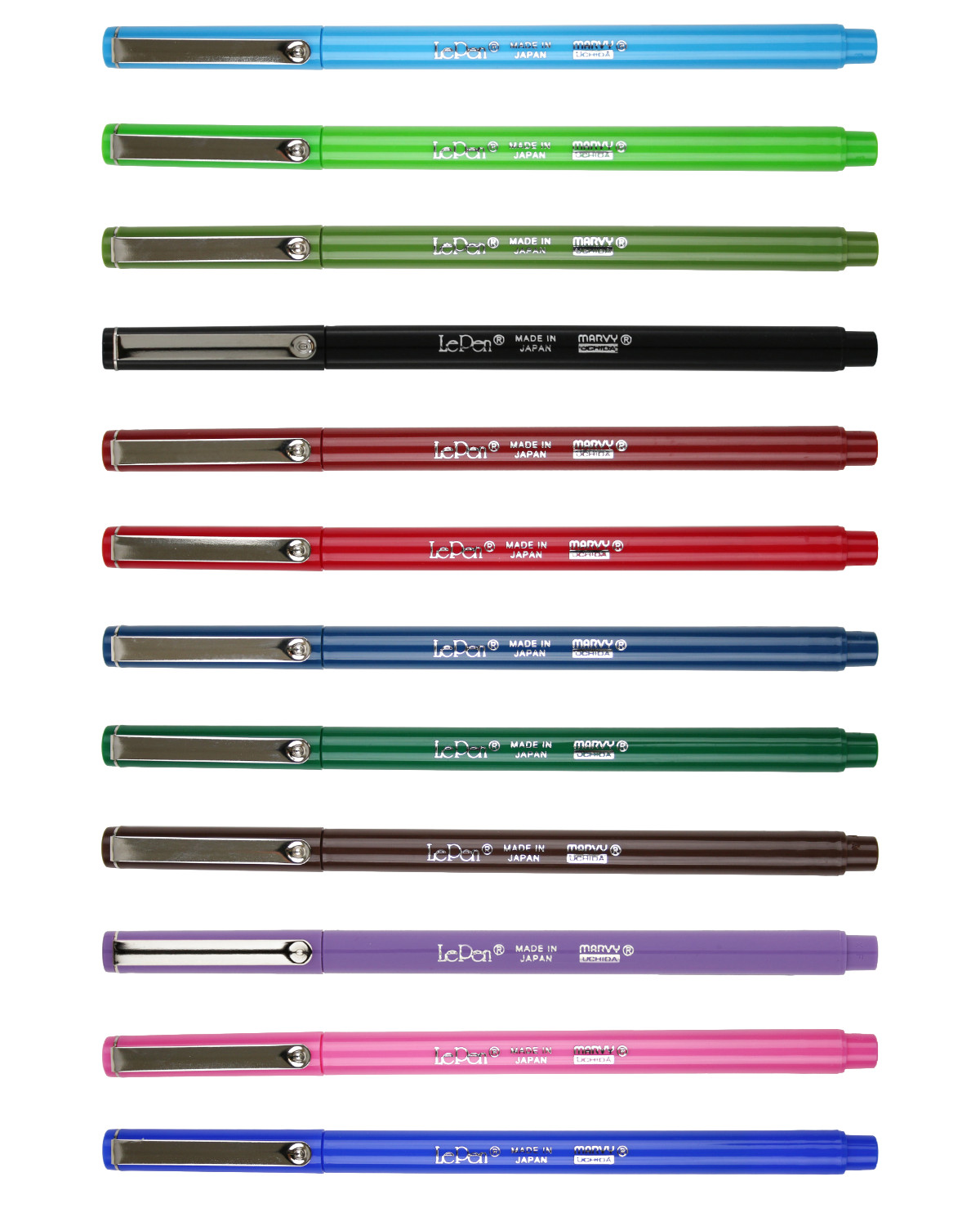 Marvy Uchida Le Pen 12 Color Set (Micro Fine Point)