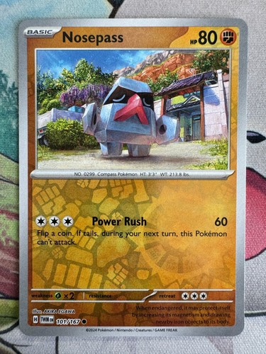 Nosepass Reverse Holo English Pokemon TCG BKBS881