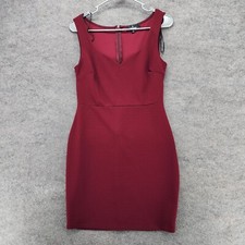 Lulus Dress Womens Small Sleeveless Red V Neck Bodycon