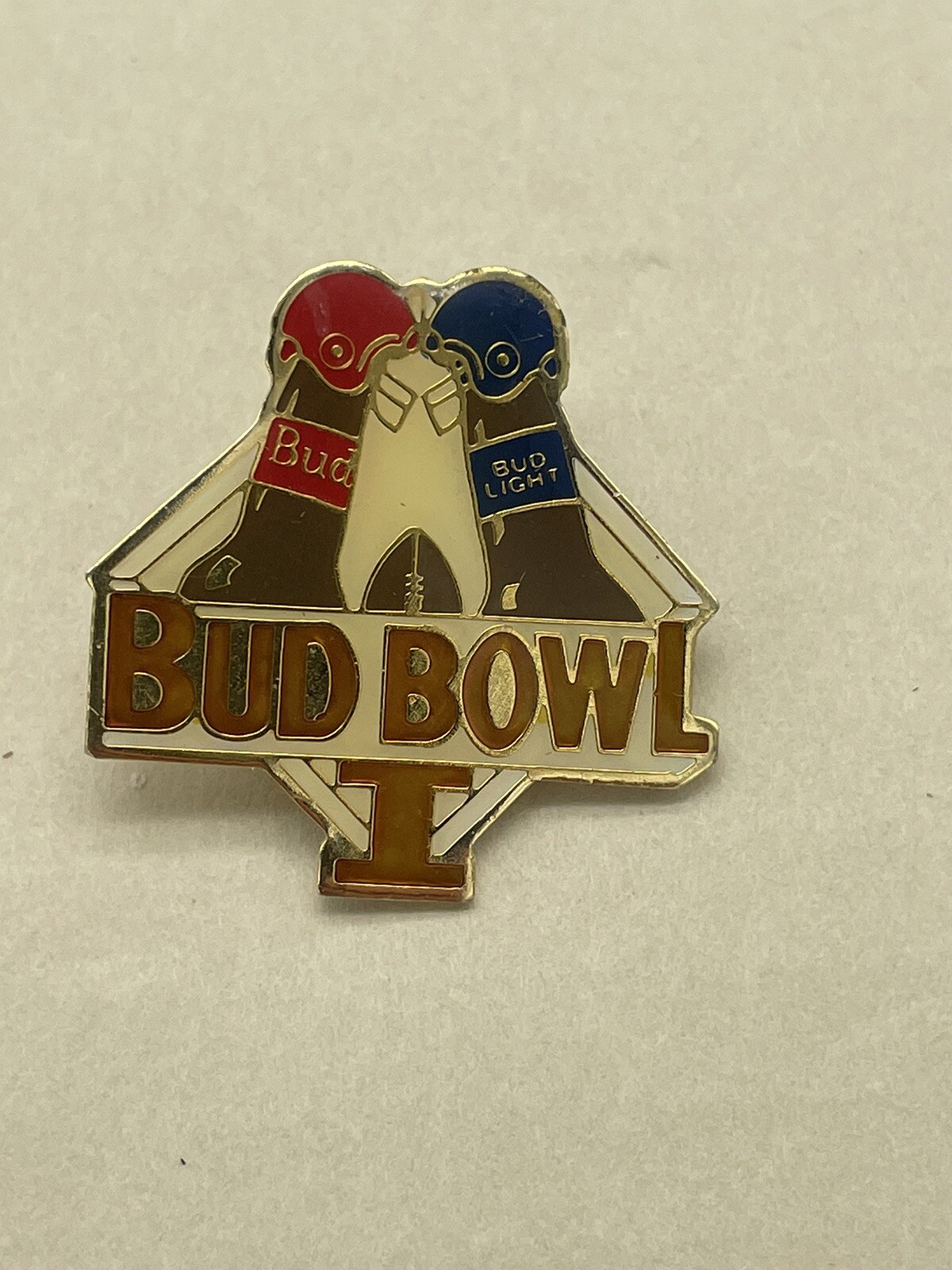 Vintage Bud Bowl 1 Pin [1989 NFL Super Bowl XXIII], Rare Collector