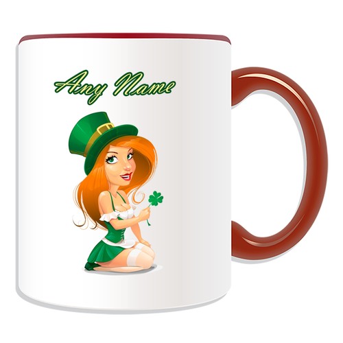 Tazza Salvadanaio Regalo Personalizzata Hot Sexy Ragazza Nome Irlandese San Patrizio - Foto 4 di 20