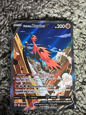 Galarian Zapdos V (Alternate Full Art) 174/198 Swsh06: Sword & Shield - Chilling