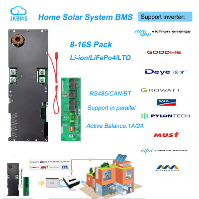JK 8S-16S 100A-200A BMS RS485/CAN für Solarbatterie Home Energy Storage System