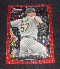 2013 Bowman TOMMY MILONE #118 Red Ice Variant/25 Oakland A's NY Mets USC Trojans