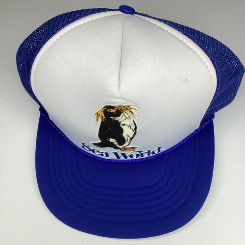 Vintage Sea World Foam Mesh SnapBack Hat Cap Trucker Penguin - Picture 5 of 6