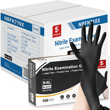 Black Nitrile Exam Gloves, Medium, 1000-Ct, 4-Mil, Latex-Free, Food-Safe