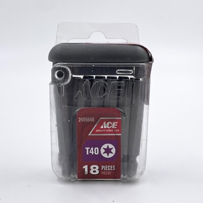 LOT of 18! Ace 2495646 T40 Torx 2  Insert Bit Quick Change Hex Shank