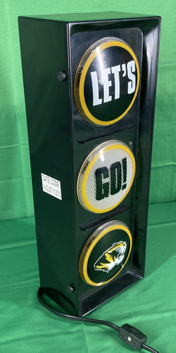 Flashing Let’s Go Mizzou Traffic Light Wallmount Table Light Missouri Tigers Fan - Picture 7 of 7