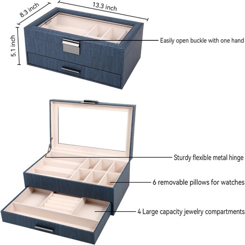 Watch box storage box men's and women's jewelry box - Picture 5 of 5