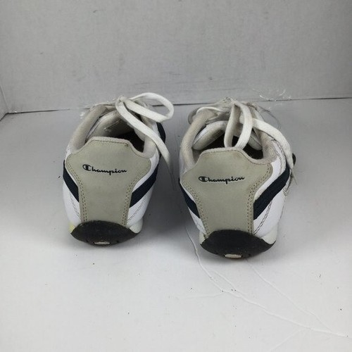 Champion Boys Sneakers Lace-up Sports Athletic Shoes White/Blue Size 4 - Picture 3 of 10