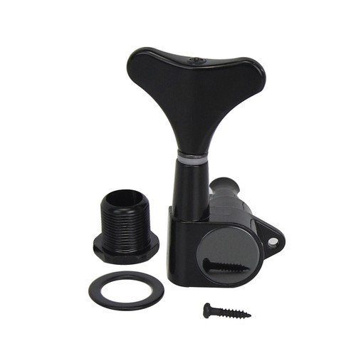 Set 2x2 Black Bass Tuning Pegs Tuners closed Machine Head 2L2R para graves de 4 cuerdas - Imagen 5 de 7