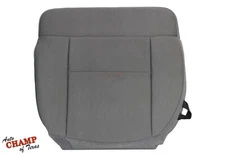 2007-2008 Ford F-150 STX XL-Driver Side Bottom Replacement Cloth Seat Cover Gray