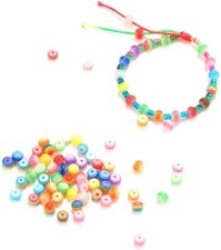 50 Striped Beads 6mm Acrylic Wholesale Bulk Rainbow Colors Assorted Lot Jewelry