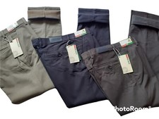 Pantalone classico uomo felpato con vita alta