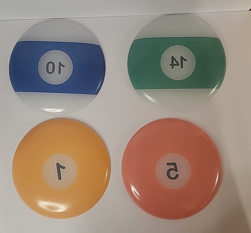 Billiard Plates Set of 4 Luminarc Brand - Picture 4 of 4