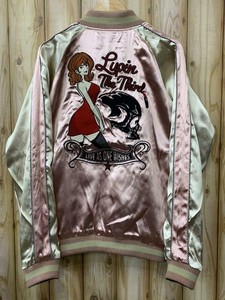 Lupin-Fujiko-Rayon-Reversible-Japanese-Souvenir-Jacket-Embroidery-Xl-Size-Xl-Ll