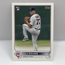 2022 Topps Update Series Baseball Cole Sands Base US208 Minnesota Twins