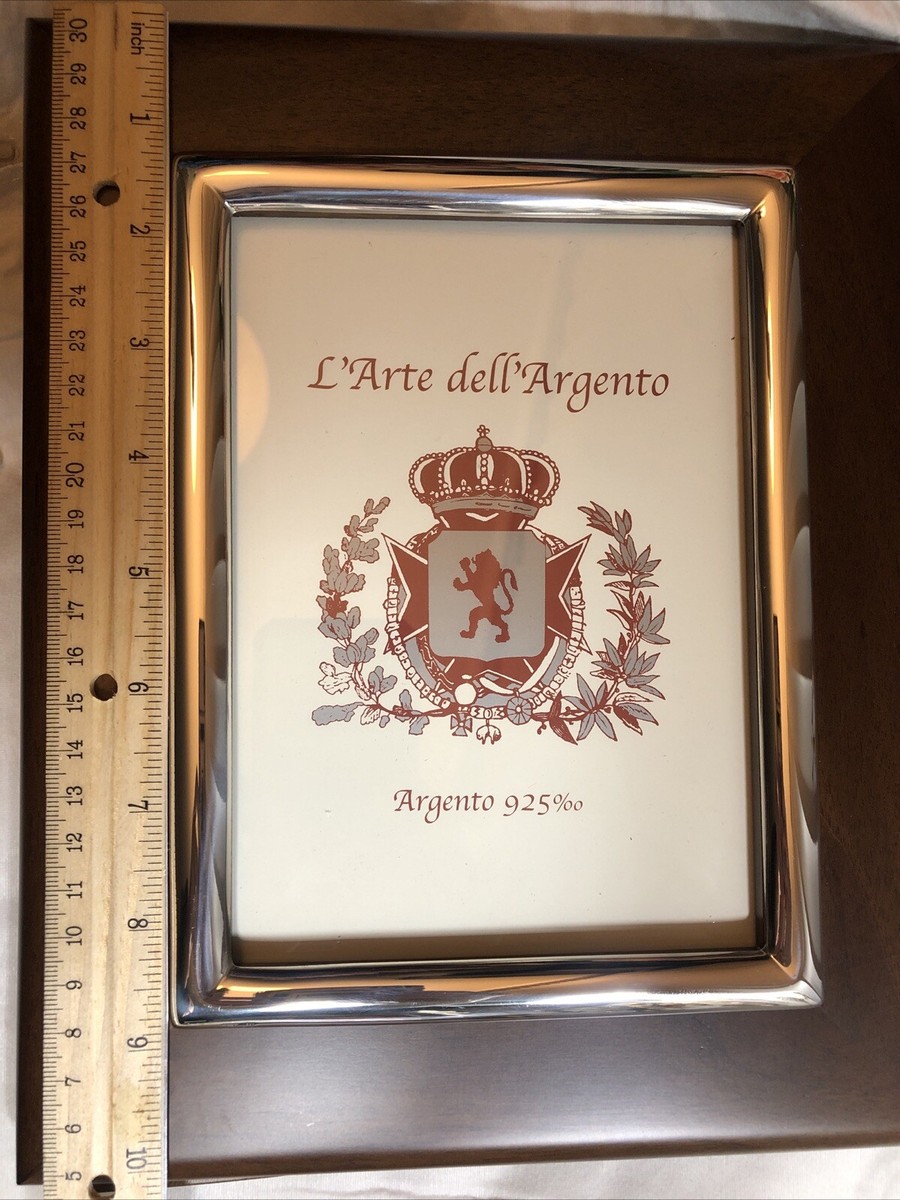 イタリア製シルバーフォトフレーム(L’arte dell Argentina) L'Arte dell'Argento Sterling 925 Wooden Rectangle Picture
