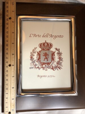 L'Arte dell'Argento Sterling 925 Wooden Rectangle Picture