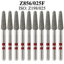 Dental Z856/025F Zirconia Diamond Burs Round End Taper Fine FG High Speed Bur