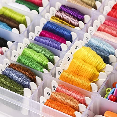 Embroidery Floss Cross Stitch Supplies, Friendship Bracelets String Kit - Picture 4 of 7