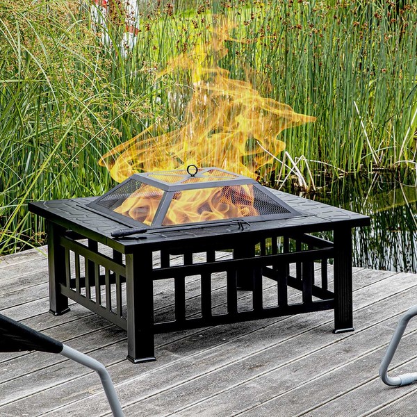 Feuerschale Terrassenofen Feuerstelle Terrasse Garten Feuerkorb Gartenkamin-image