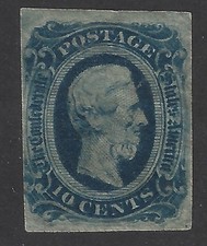 Confederate States 1861 #12d MH  Very Dark Blue