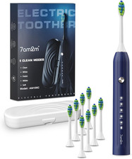 Sonic Electric Toothbrush with 8 Brush Heads  Travel Case, Rechargeable