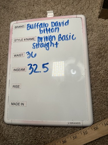 Buffalo David Bitton Mens Driven Basic Straight Jeans Size 36X32.5 Blue - Picture 7 of 7
