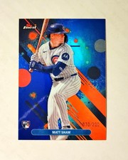 Matt Shaw 2025 Topps Finest RC BLUE REFRACTOR 070/200 Cubs #85 Common Raw Y6