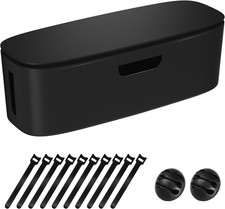 Cable Management Box - Large Cord Organizer Box to Hide Power Strip  under Desk
