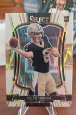 2025 Panini Select - Premier Level Tyler Shough #141 White Shock Prizm /799 (RC)