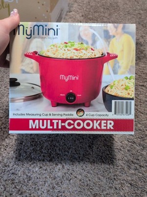MyMini 32oz Electric Multi Cooker Pot 260W Nonstick Portable Mini Cooker Red