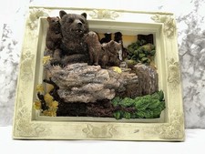 3D Bears Wildlife Picture Figurine Animals Forest Nature ?Water Fountain?