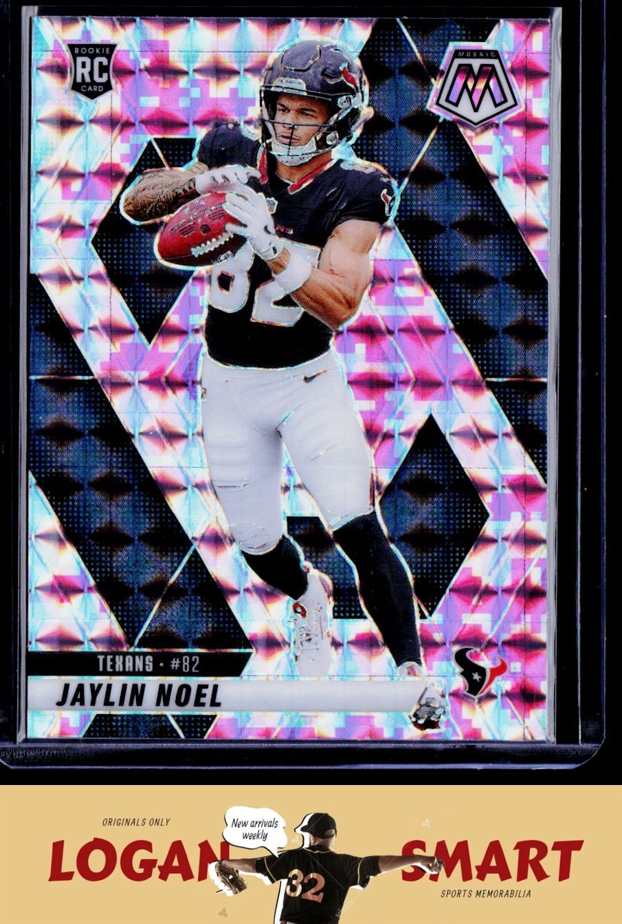 Jaylin Noel 2025 Panini Mosaic Mosaic Camo Pink #373 RC Houston Texans