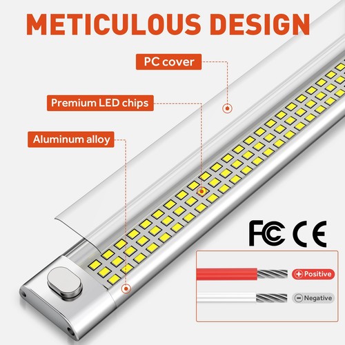 12V LED Interior Light Bar, 168LEDs 1760LM Led Strip Lights w/ON/Off Switch 16W - Picture 3 of 7
