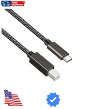 6FT Long USB B to USB C Printer/MIDI Cable for MacBook, PC, Laptop, MIDI Keyb...