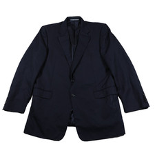 Hickey Freeman Men  s 44L Navy Blazer 100 Wool Loro Piana Tasmanian Made USA