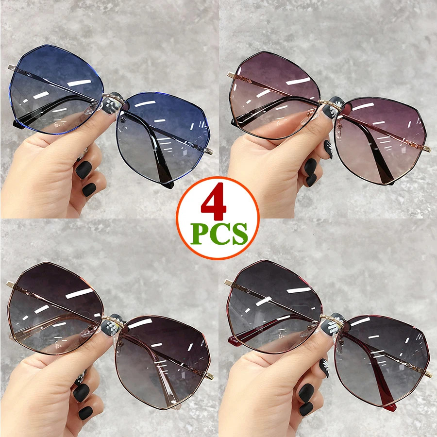 Sunglasses Women Men New Luxury Brand Design Retro Oval Alloy Travel Drive Frame image 6