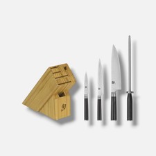 Shun Black Classic 5-Piece Starter Kitchen Bl...