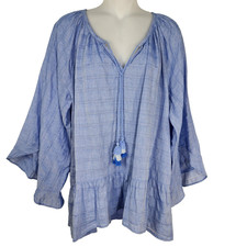 Matilda Jane Women Top Large Blue Dream Chase...