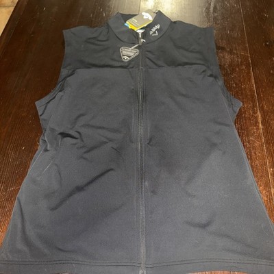 Callaway Vest Mens XL  Black Full Zip Pro Spin ECO Swing Tech UPF 50 Opti Dri