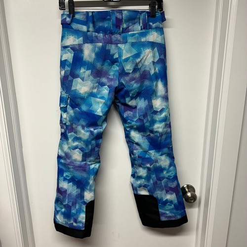 Sunice Kids Zoe Snowboard Ski Pants Blue Purple Tie Dye Girls Size 8 Waterproof - Picture 2 of 11