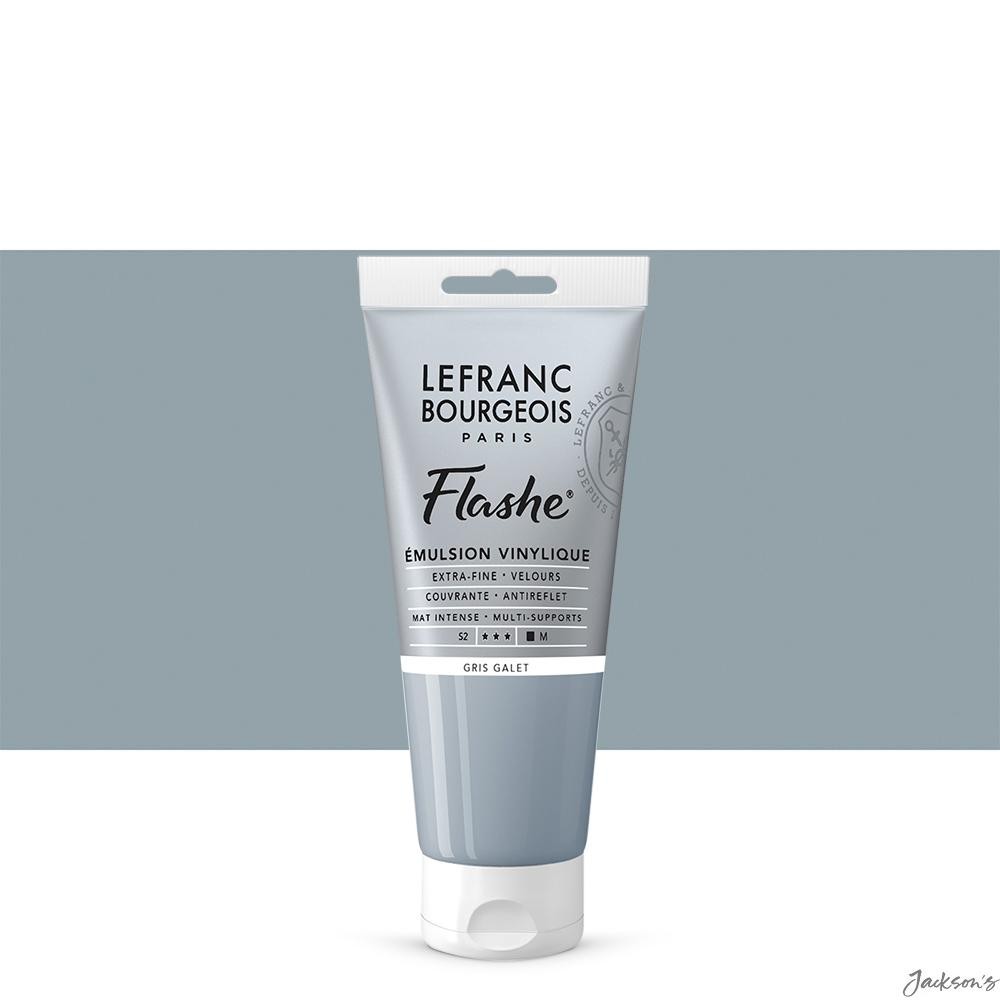 Lefranc Bourgeois Flashe Vinyl Emulsion Paint 80ml Stone Grey For Artists Mat...