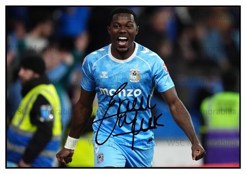 12905. Ephron Mason-Clark Signed Pictures (A4 Prints) Coventry City Peterborough